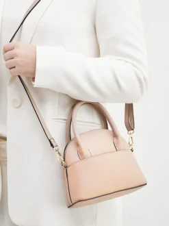 Marlon Firenze – Mini-Bag aus Kalbleder in Rosébeige