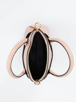 Marlon Firenze – Mini-Bag aus Kalbleder in Rosébeige