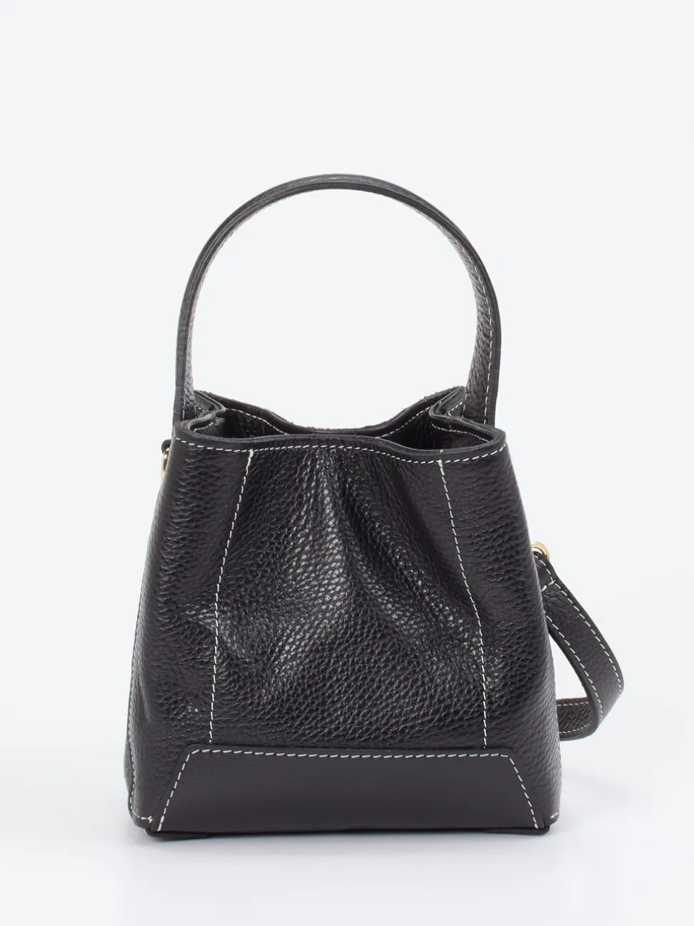 Marlon Firenze – Mini-Bucket Bag aus Kalbleder Schwarz