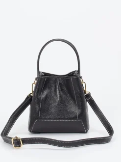 Marlon Firenze – Mini-Bucket Bag aus Kalbleder Schwarz