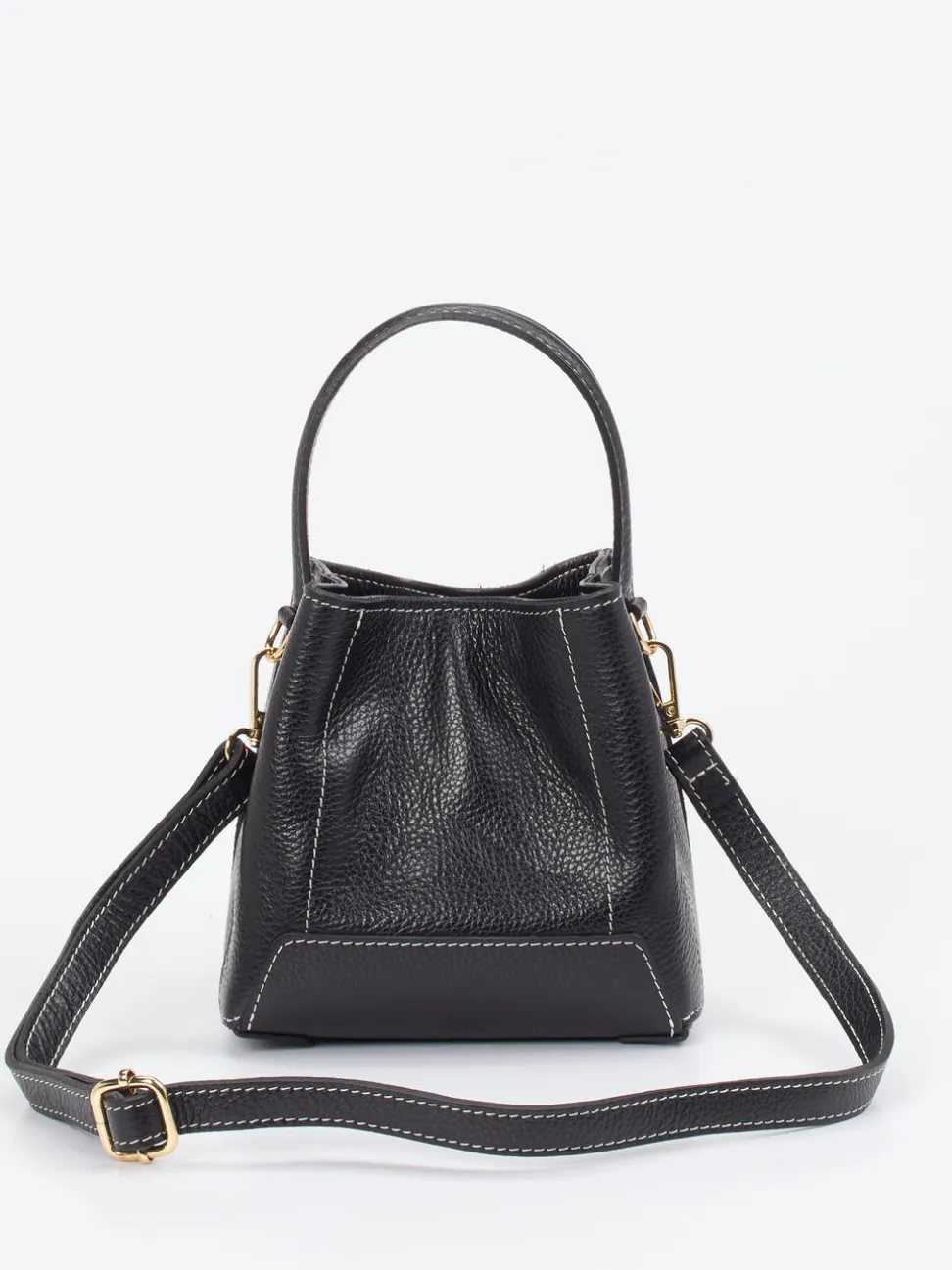 Marlon Firenze – Mini-Bucket Bag aus Kalbleder Schwarz