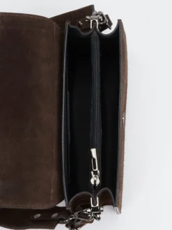 Marlon Firenze – Schultertasche aus Kalbleder Dunkelbraun