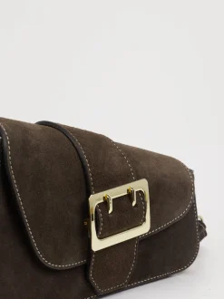 Marlon Firenze – Schultertasche aus Kalbleder Dunkelbraun