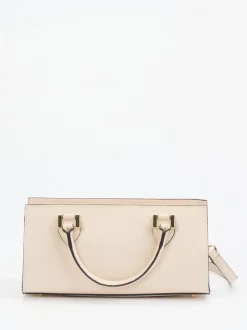 Marlon Firenze – Schultertasche aus Kalbleder Cremebeige