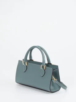 Marlon Firenze – Schultertasche aus Kalbleder Blaugrau