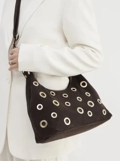 Marlon Firenze – Schultertasche aus Leder Dunkelbraun