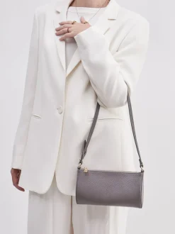 Marlon Firenze – Schultertasche aus Kalbleder Taupe