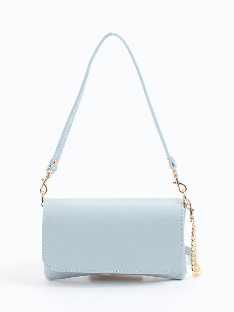 Marlon Firenze – Schultertasche aus Kalbleder Hellblau