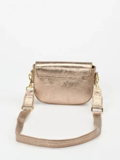 Marlon Firenze – Schultertasche aus Metallicleder bronzegold
