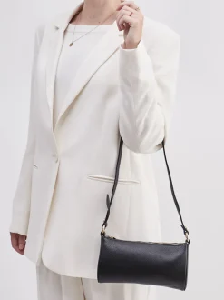 Marlon Firenze – Schultertasche aus Kalbleder Schwarz
