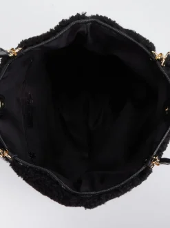 Marlon Firenze – Shopper aus Teddyfell Schwarz