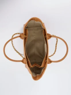 Marlon Firenze – Shopper aus Kalbleder Cognacbraun