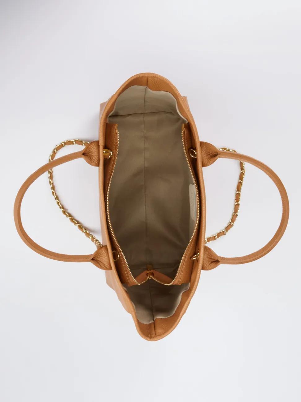Marlon Firenze – Shopper aus Kalbleder Cognacbraun