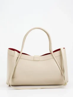 Marlon Firenze – Shopper Bag aus Kalbleder cremebeige