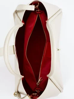 Marlon Firenze – Shopper Bag aus Kalbleder cremebeige