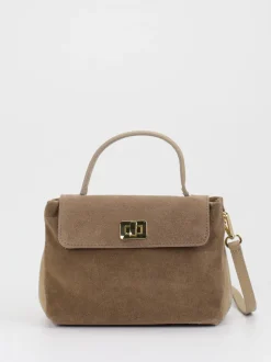 Marlon Firenze – Top Handle Bag aus Kalbleder Taupe