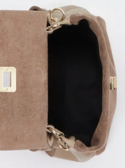 Marlon Firenze – Top Handle Bag aus Kalbleder Taupe
