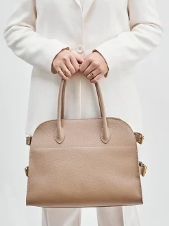 Marlon Firenze – Tote Bag aus Kalbleder in Taupe