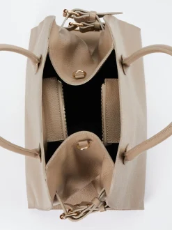 Marlon Firenze – Tote Bag aus Kalbleder in Taupe
