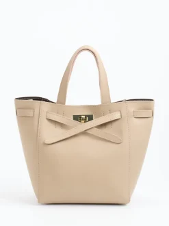 Marlon Firenze – Tote Bag aus Kalbleder taupefarben