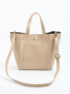 Marlon Firenze – Tote Bag aus Kalbleder taupefarben