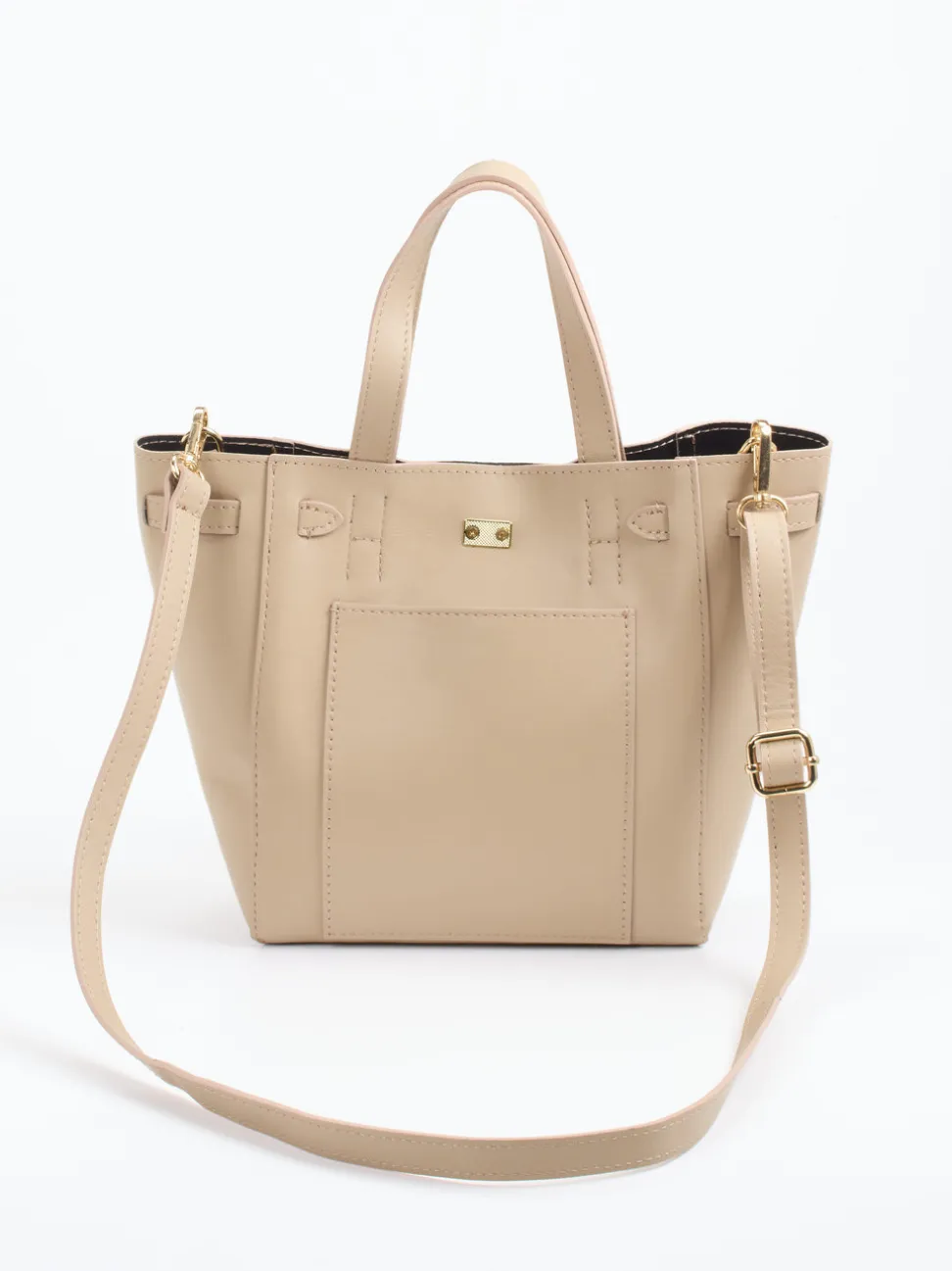 Marlon Firenze – Tote Bag aus Kalbleder taupefarben