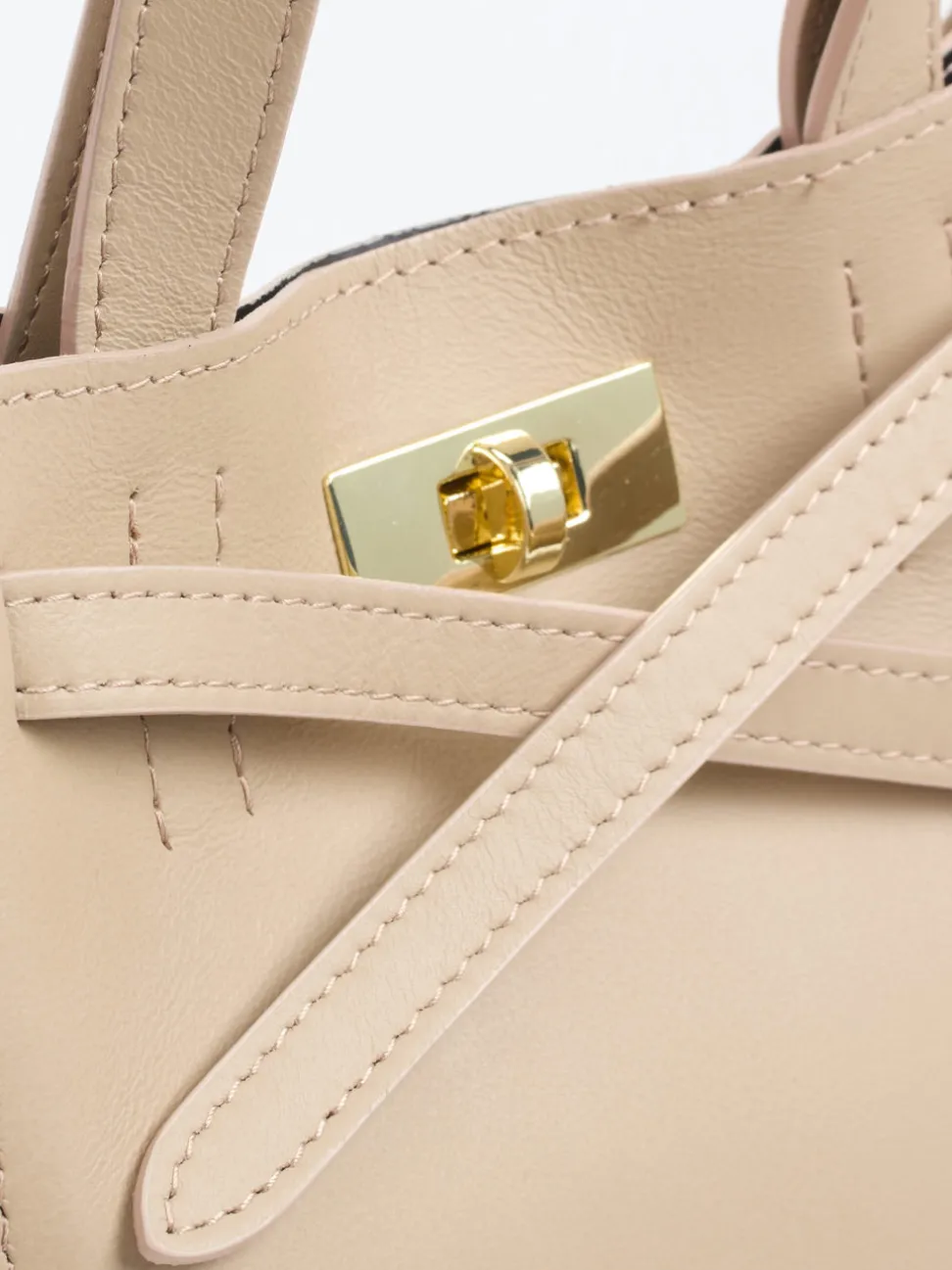 Marlon Firenze – Tote Bag aus Kalbleder taupefarben