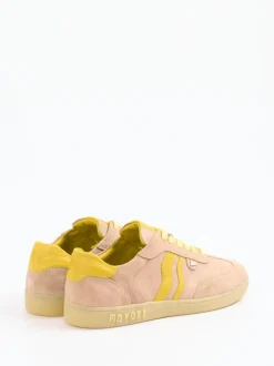 Mayori – Sneaker aus Veloursleder in Sandbeige