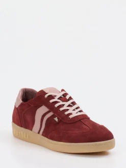 Mayori – Sneaker aus Veloursleder in Weinrot