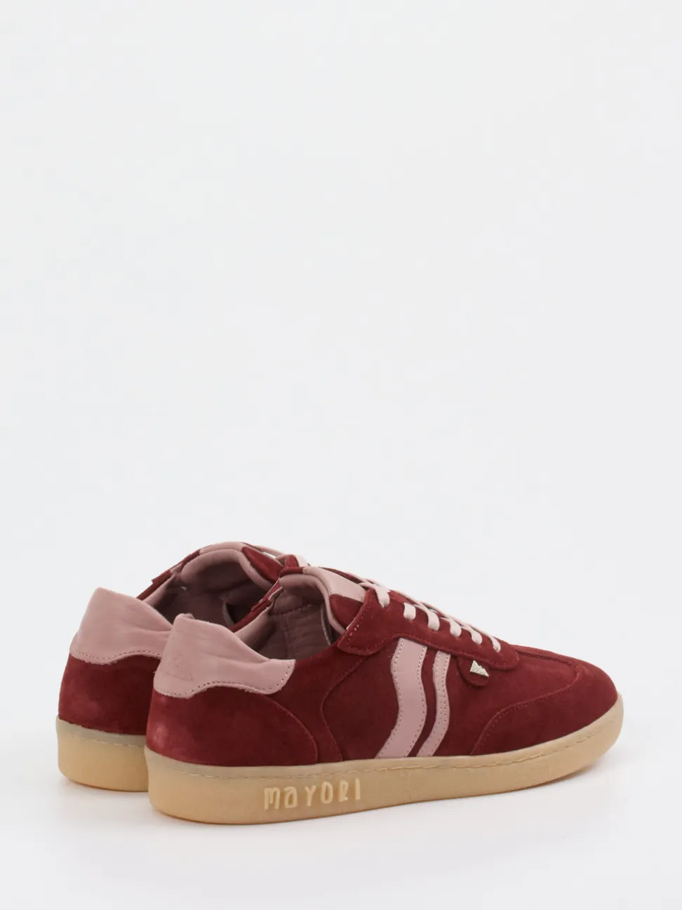Mayori – Sneaker aus Veloursleder in Weinrot