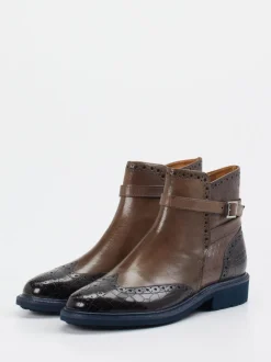 Melvin & Hamilton – Brogue-Stiefelette aus Kalbleder braun
