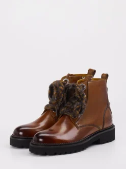Melvin & Hamilton – Schnürboots aus Kalbleder cognacbraun