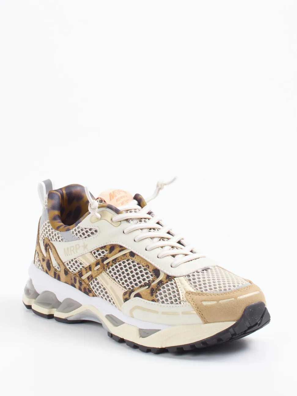 MRP – Chunky-Sneaker aus Textil und Wildleder beige