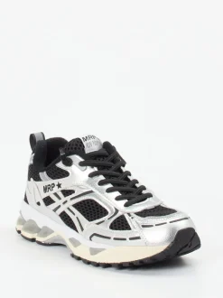 MRP – Low-Top Sneaker aus Metallic-Mesh silber