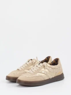 MRP – Low-Top Sneaker aus Veloursleder beige