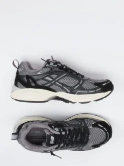 MRP – Retro-Sneaker aus Mesh und Wildleder grau