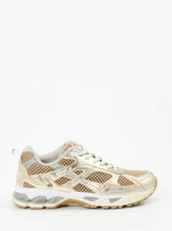 MRP – Retro-Sneaker aus Metallic-Mesh in Gold