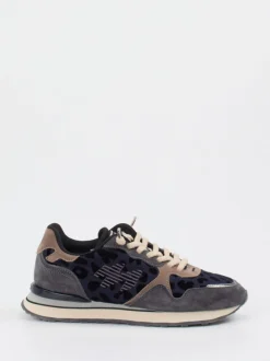 MRP – Retro-Sneaker aus Textil und Veloursleder Dunkelblau
