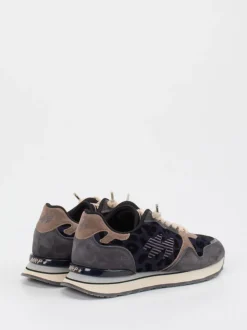 MRP – Retro-Sneaker aus Textil und Veloursleder Dunkelblau