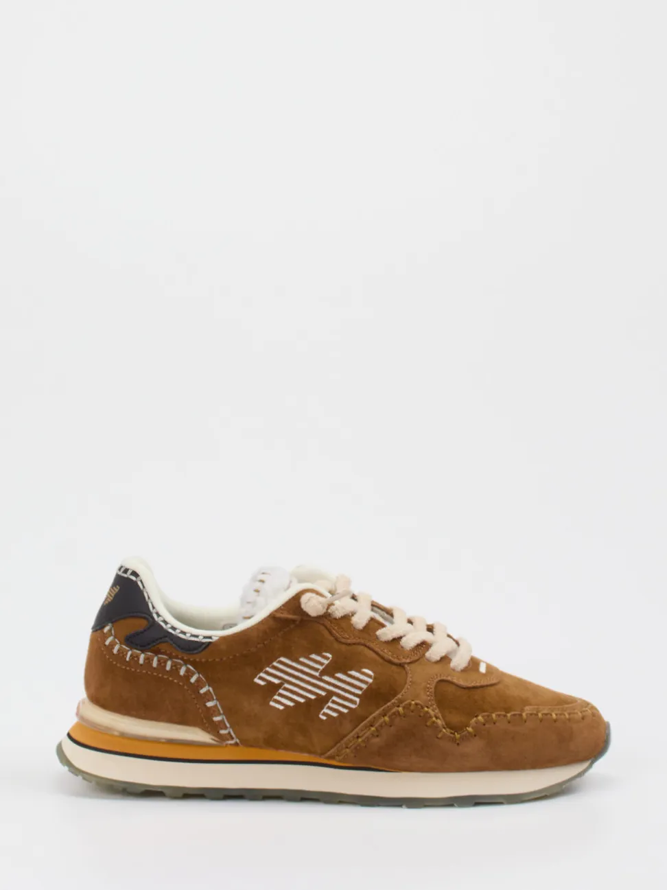 MRP – Retro-Sneaker aus Veloursleder cognacbraun