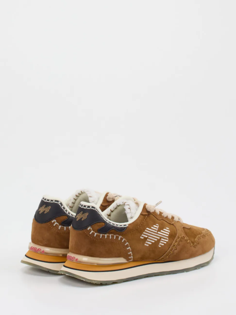 MRP – Retro-Sneaker aus Veloursleder cognacbraun