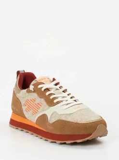 MRP – Retro-Sneaker aus Velour und Filz beige