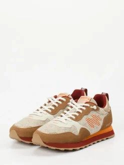 MRP – Retro-Sneaker aus Velour und Filz beige