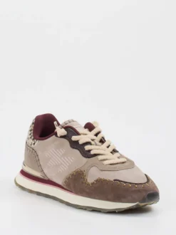 MRP – Retro-Sneaker aus Veloursleder Beigegrau