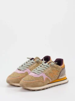 MRP – Retro-Sneaker aus Veloursleder & Glitzertextil