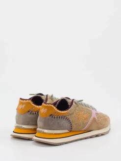 MRP – Retro-Sneaker aus Veloursleder & Glitzertextil