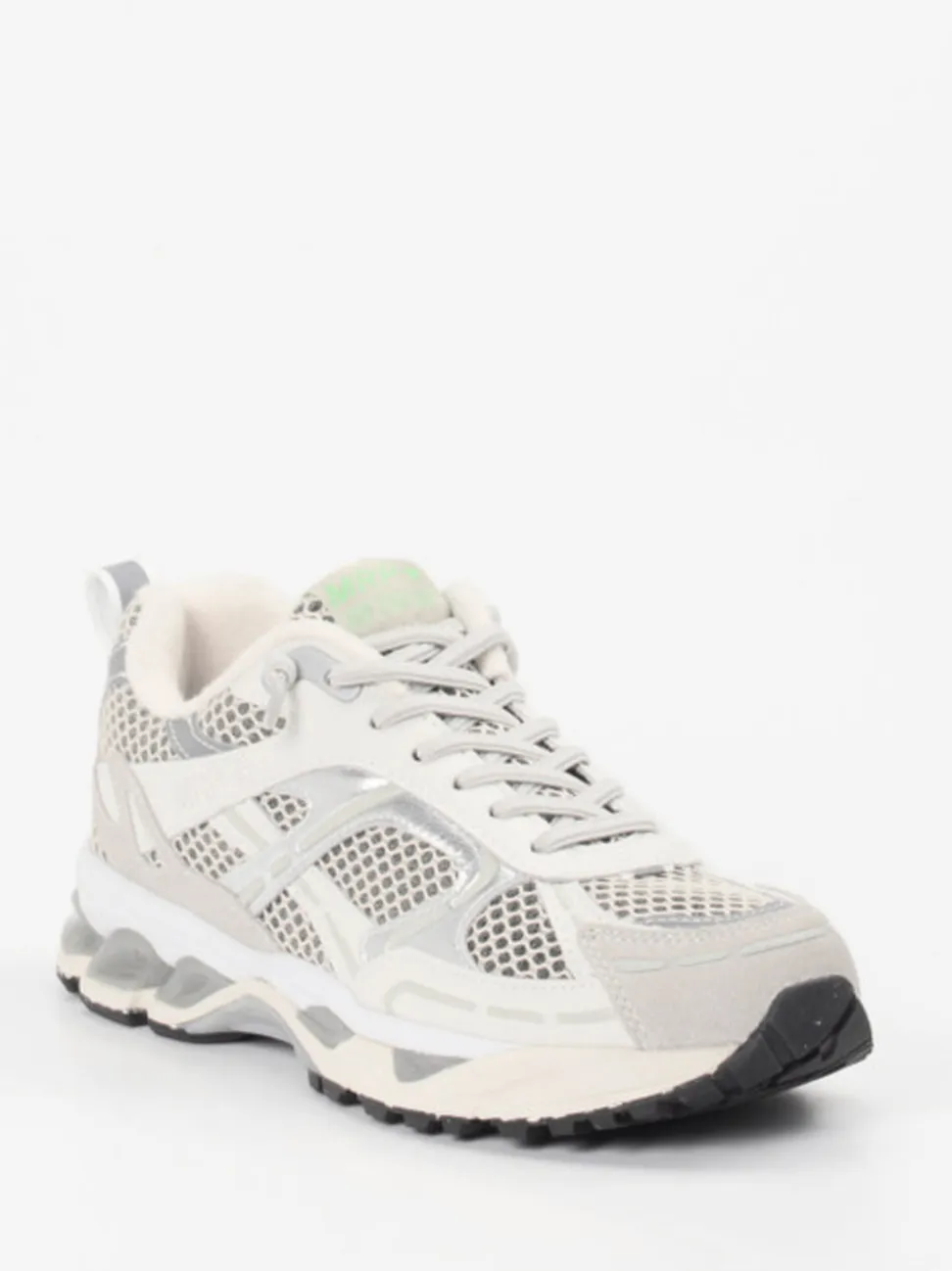 MRP – Retro-Sneaker aus Velour und Mesh Offwhite