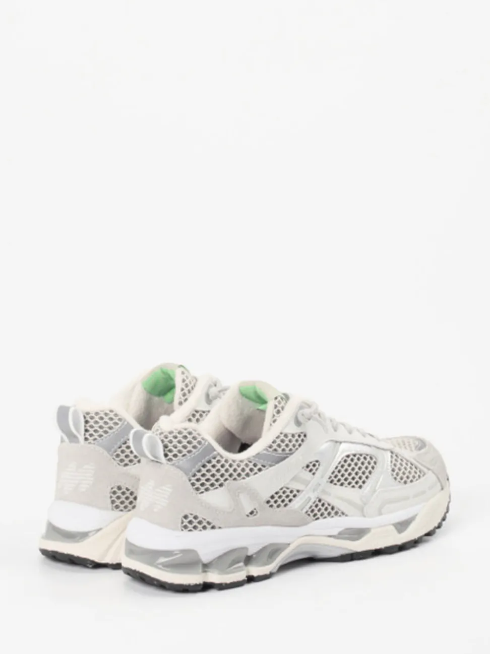 MRP – Retro-Sneaker aus Velour und Mesh Offwhite