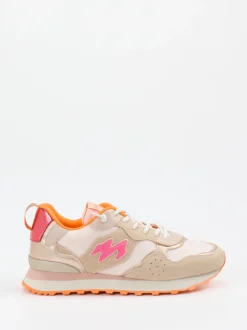 MRP – Retro-Sneaker aus Veloursleder und Mesh Beige