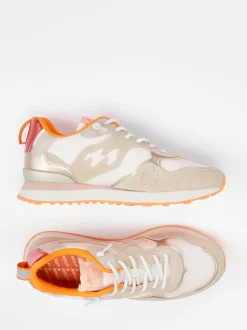 MRP – Retro-Sneaker aus Veloursleder und Mesh Beige